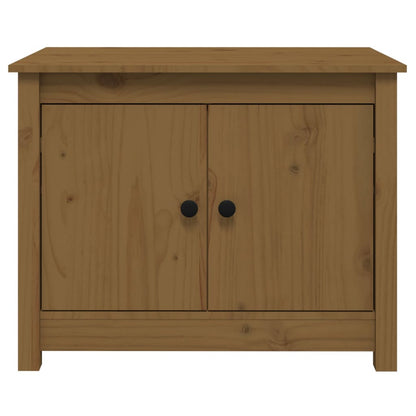 Salongbord Sofabord Tre heltre furu Honningbrun 71x49x55 cm