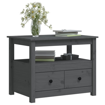 Salongbord Sofabord Grå 71x49x55 cm heltre furu