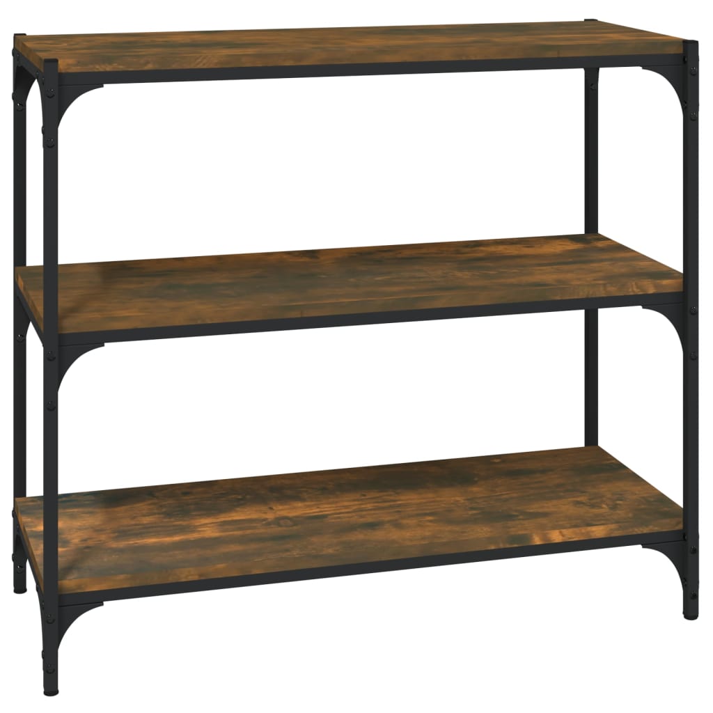 Bokhylle Røkt Eik 80x33x70,5 cm og stål