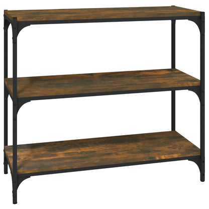 Bokhylle Røkt Eik 80x33x70,5 cm og stål