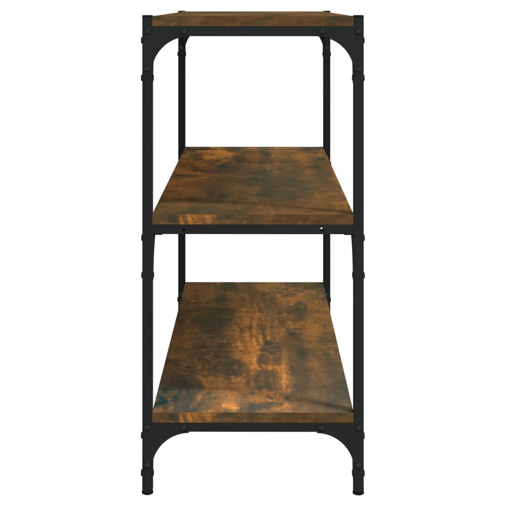 Bokhylle Røkt Eik 80x33x70,5 cm og stål