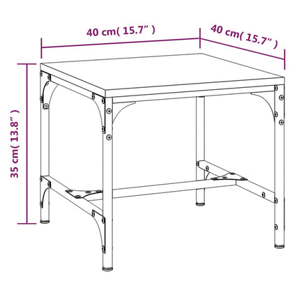 Sidebord svart 40x40x35 cm konstruert tre