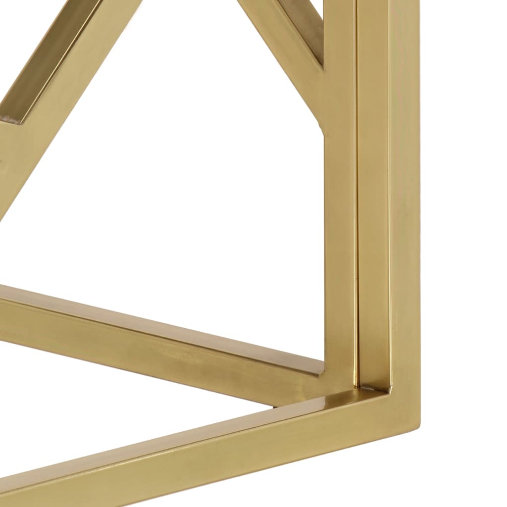 Salongbord Sofabord DIV. gull rustfritt stål og herdet glass