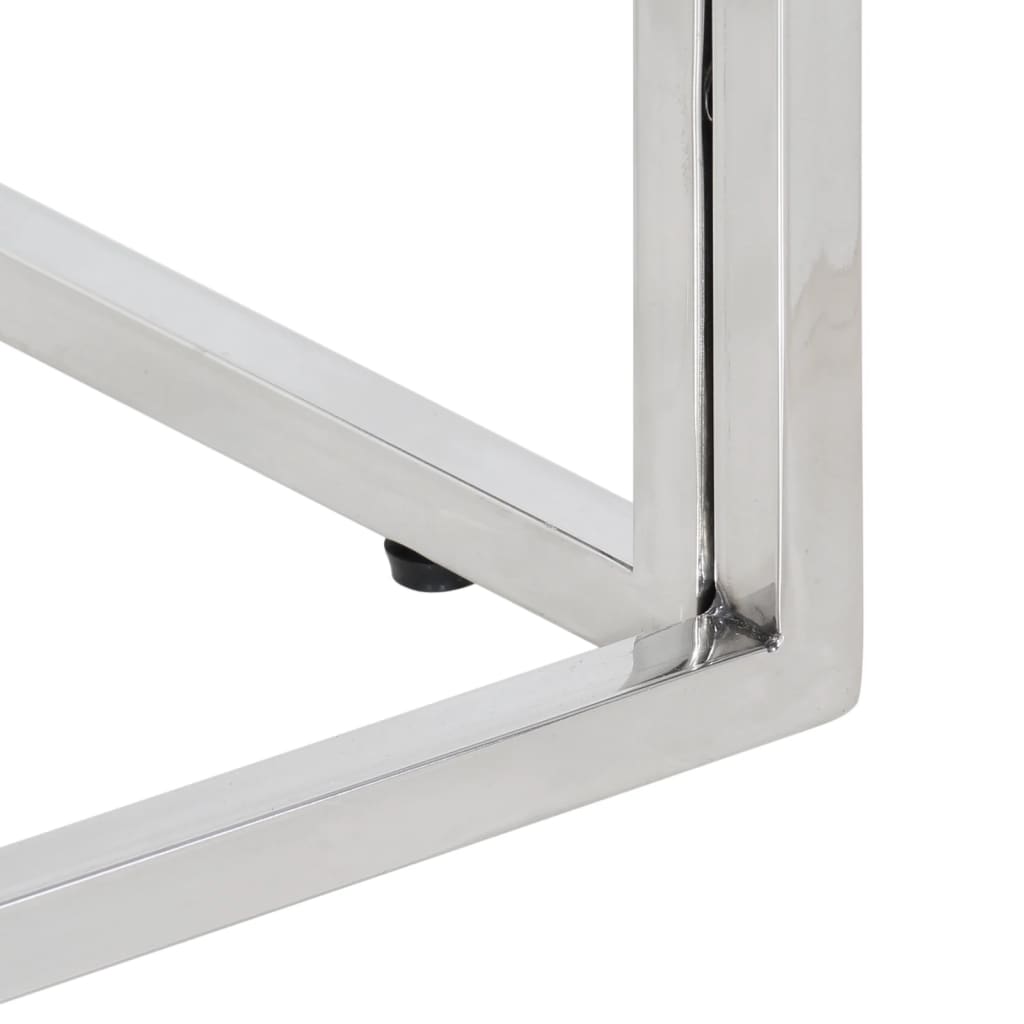 Salongbord Sofabord DIV. sølv rustfritt stål og heltre akasie