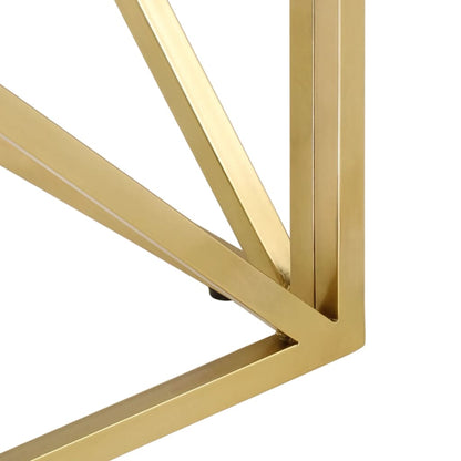 Salongbord Sofabord DIV. gull rustfritt stål og herdet glass