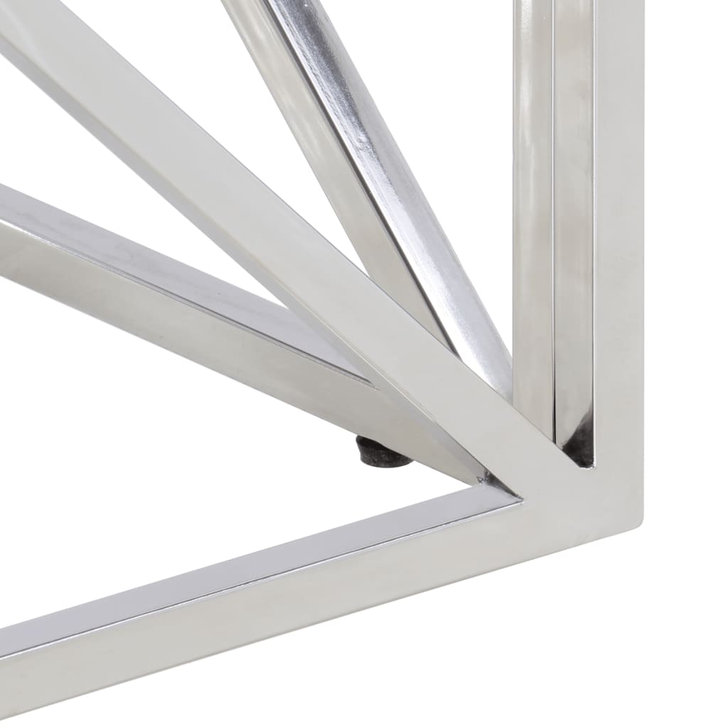 Salongbord Sofabord DIV. sølv rustfritt stål og heltre akasie