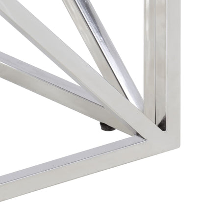 Salongbord Sofabord DIV. sølv rustfritt stål og heltre akasie