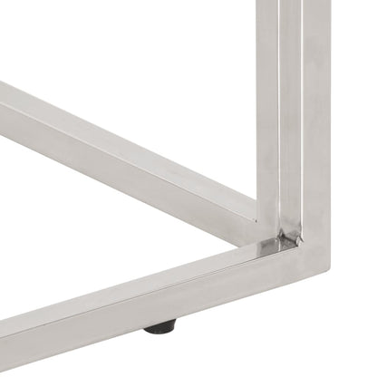 Salongbord Sofabord DIV. rustfritt stål sølv og herdet glass