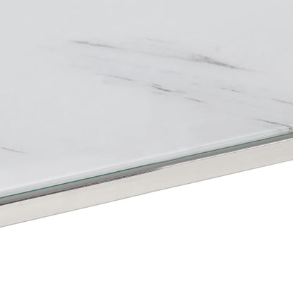 Salongbord Sofabord DIV. rustfritt stål sølv og herdet glass