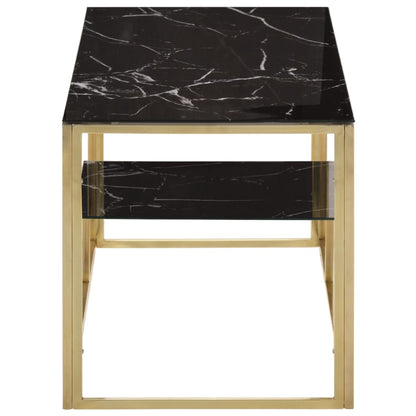 Salongbord Sofabord DIV. rustfritt stål gull og herdet glass