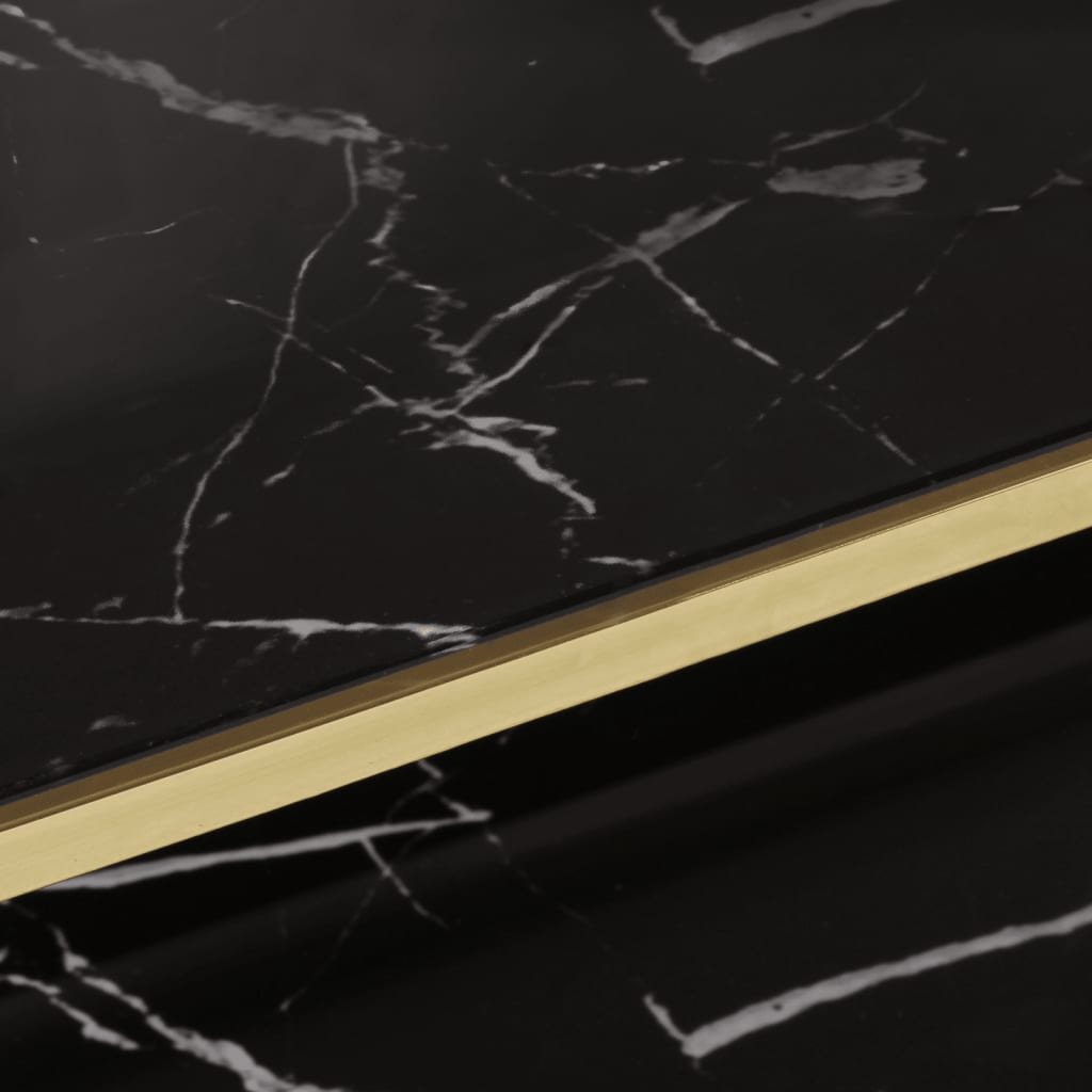 Salongbord Sofabord DIV. rustfritt stål gull og herdet glass