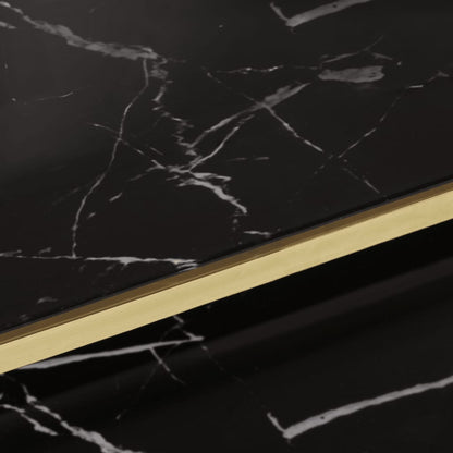 Salongbord Sofabord DIV. rustfritt stål gull og herdet glass