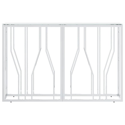 Avlastningsbord Konsollbord DIV. sølv 110x30x70 cm rustfritt stål og glass