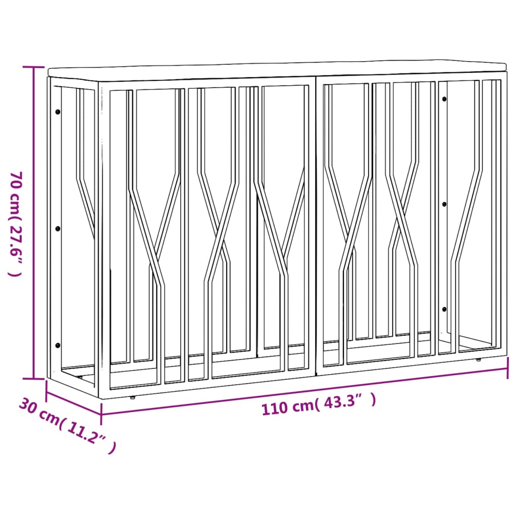 Avlastningsbord Konsollbord DIV. gull rustfritt stål og gjenvunnet heltre