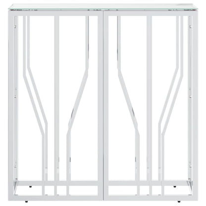 Avlastningsbord Konsollbord DIV. 70x30x70 cm rustfritt stål og glass