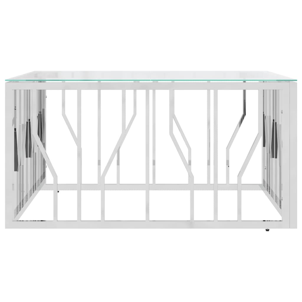 Salongbord Sofabord DIV. rustfritt stål og glass 80x80x40 cm
