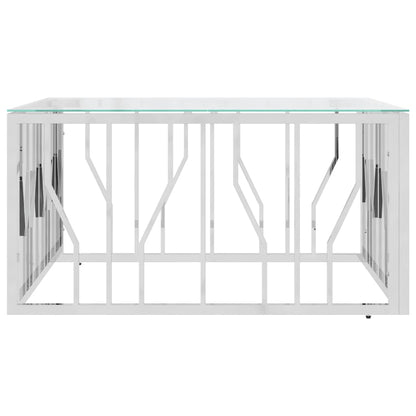 Salongbord Sofabord DIV. rustfritt stål og glass 80x80x40 cm