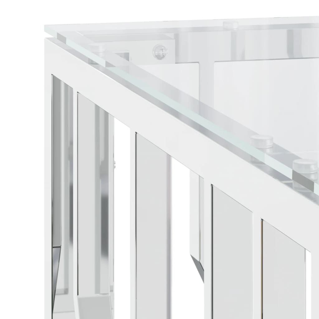 Salongbord Sofabord DIV. rustfritt stål og glass 80x80x40 cm