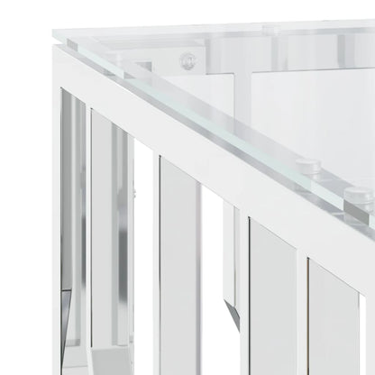 Salongbord Sofabord DIV. rustfritt stål og glass 80x80x40 cm