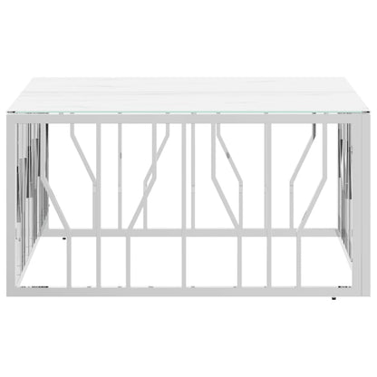 Salongbord Sofabord DIV. sølv 80x80x40 cm rustfritt stål og glass