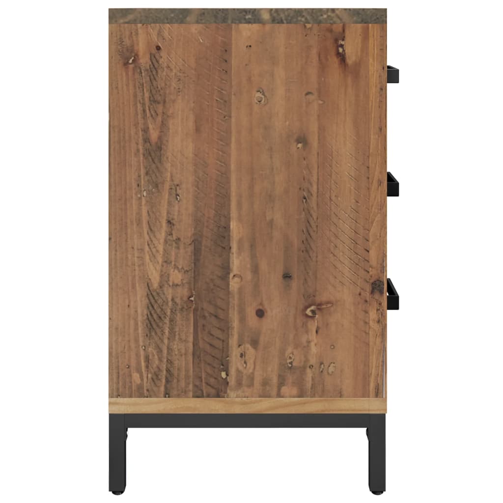 Nattbord Sengbord Brun 40x30x55 cm gjenvunnet heltre furu
