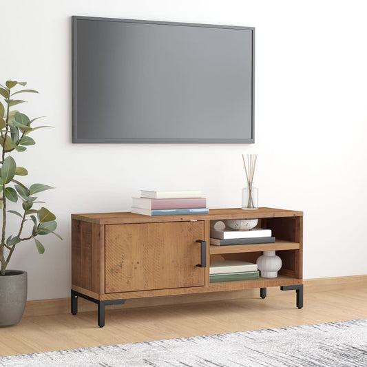 TV-benk brun 90x30x40 cm heltre furu