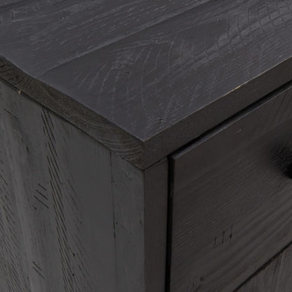 Skjenk Svart 110x35x70 cm heltre furu