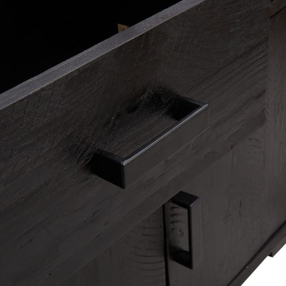 Skjenk Svart 110x35x70 cm heltre furu