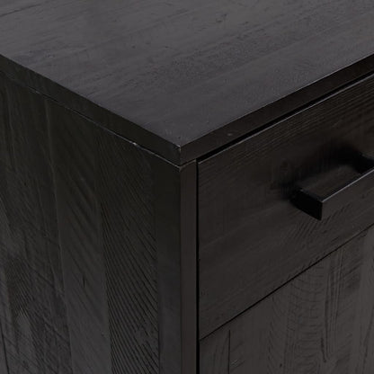 Skoskap Skohylle Skobenk Svart 75x40x110 cm heltre furu