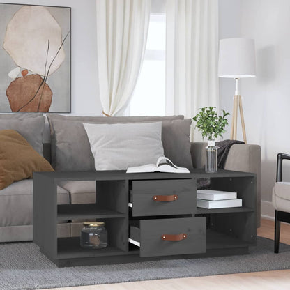 Salongbord Sofabord Grå 100x50x41 cm heltre furu