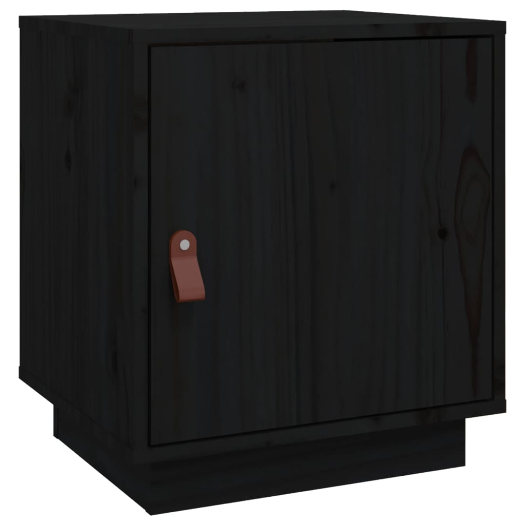 Nattbord Sengbord svart 40x34x45 heltre furu