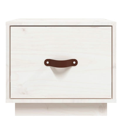 Nattbord 2 stk hvit 40x34x35 cm heltre furu