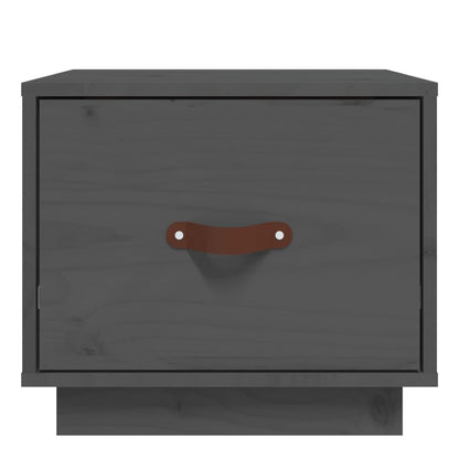 Nattbord 2 stk grå 40x34x35 heltre furu