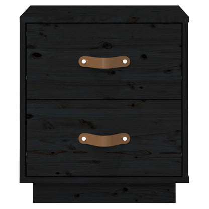 Nattbord Sengbord svart 40x34x45 heltre furu