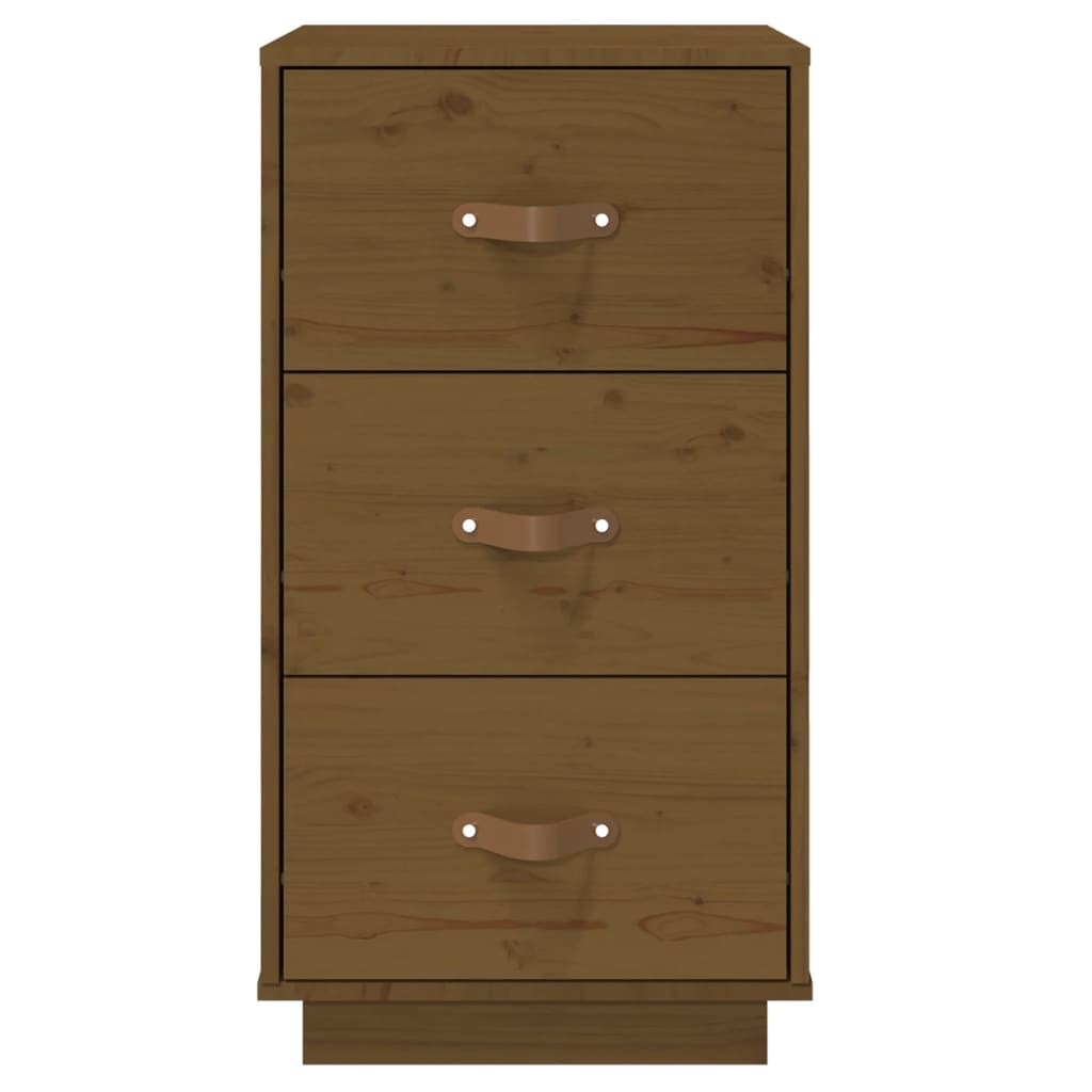 Nattbord Sengbord Honningbrun 40x40x75 cm heltre furu
