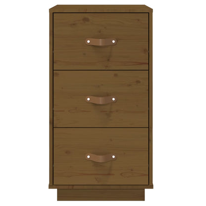 Nattbord Sengbord Honningbrun 40x40x75 cm heltre furu