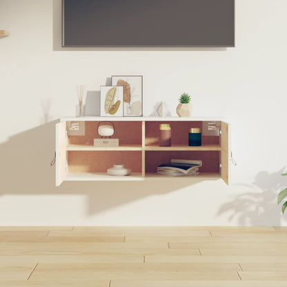 Veggskap Hvit 80x30x30 cm heltre furu