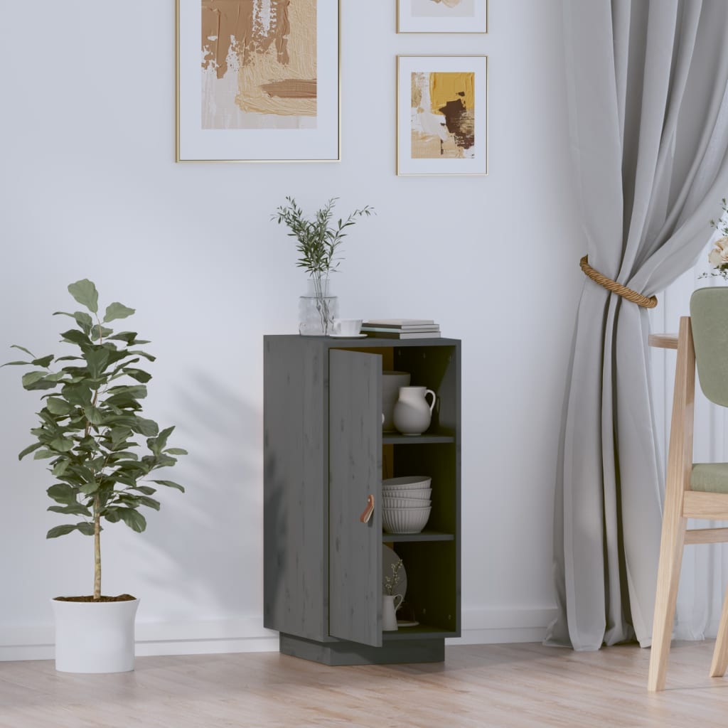 Skjenk Grå 34x40x75 cm heltre furu