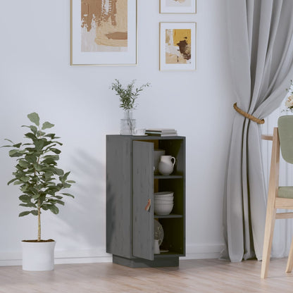 Skjenk Grå 34x40x75 cm heltre furu