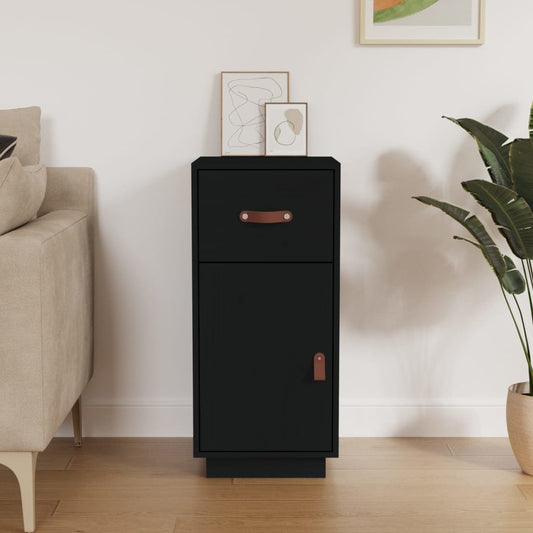 Skjenk Svart 34x40x75 cm heltre furu