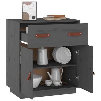 Skjenk Grå 65,5x40x75 cm heltre furu