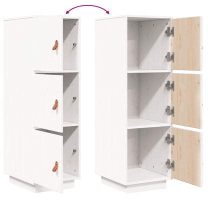 Skap Hvit 34x40x108,5 cm heltre furu