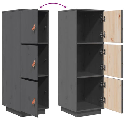 Skap Grå 34x40x108,5 cm heltre furu