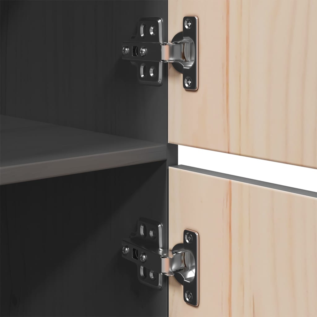 Skap Grå 34x40x108,5 cm heltre furu