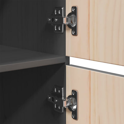 Skap Grå 34x40x108,5 cm heltre furu