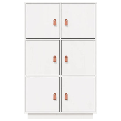 Vitrineskap Hvit 67x40x108,5 cm heltre furu