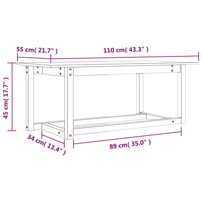 Salongbord Sofabord 110x55x45 cm heltre furu