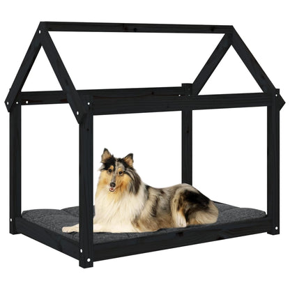 Hundeseng Svart 101x70x90cm heltre furu