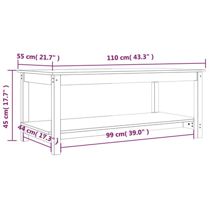 Salongbord Sofabord Tre 110x55x45 cm heltre furu
