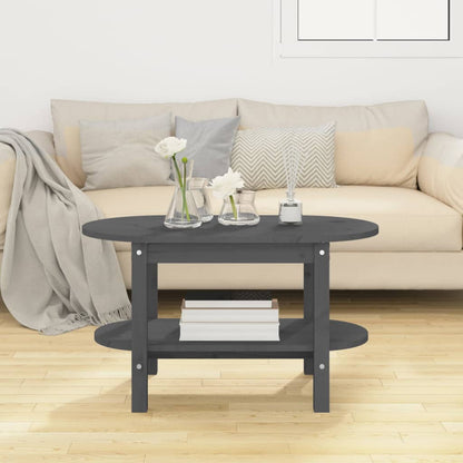 Salongbord Sofabord Grå 80x45x45 cm heltre furu